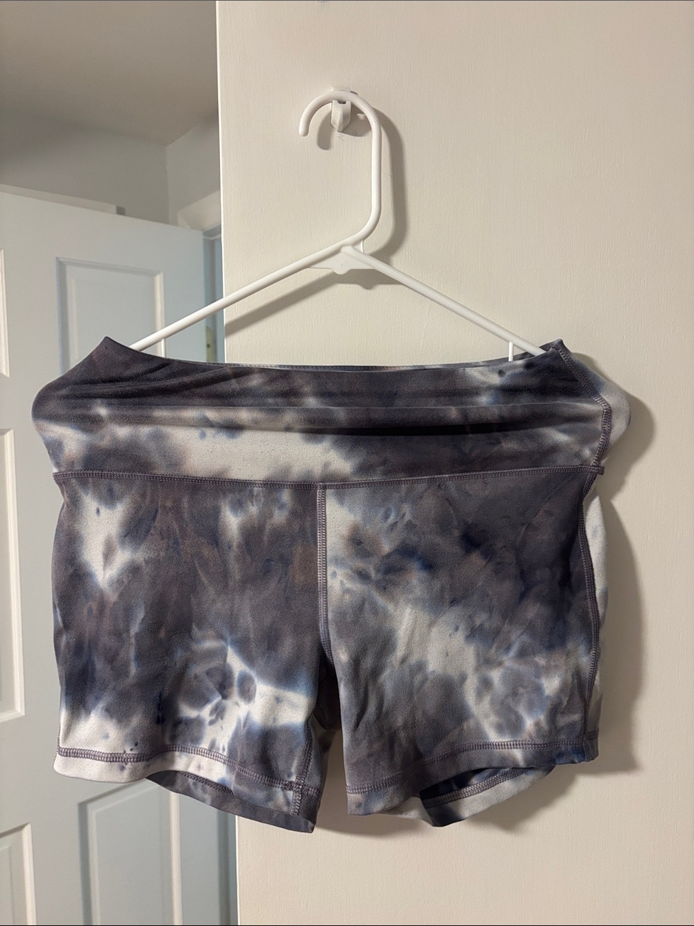 Danskin Tie-Dye Athletic Shorts - Gray & White